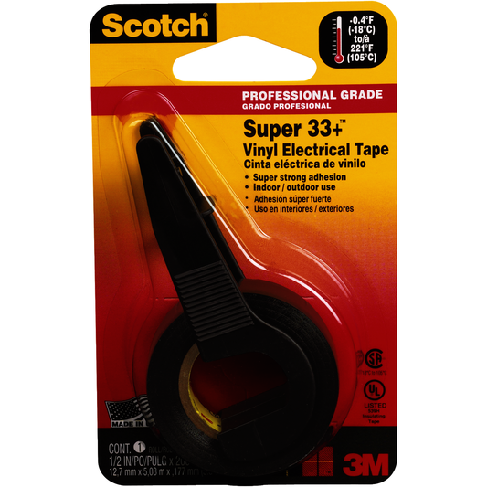 Scotch Electrical Tape, Black .5"