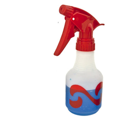 8 oz. Red HDPE Wave Spray Bottle